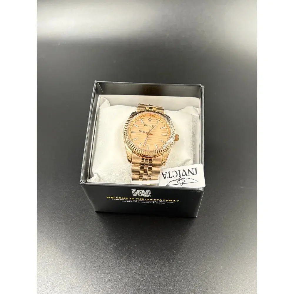 Invicta Celestial Somerset Men’s Watch 36mm Rose Gold Dial and Band New in Box